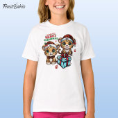 Leopard Kitty Meowy Little Frohe Weihnachten 🐾 🐆 T-Shirt