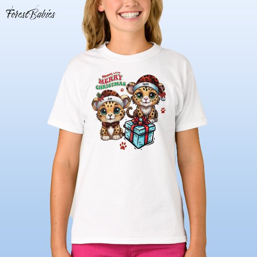 Leopard Kitty Meowy Little Frohe Weihnachten 🐾 🐆 T-Shirt