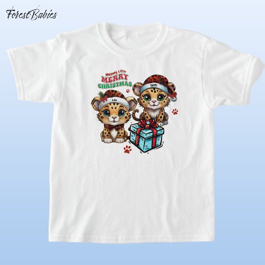 Leopard Kitty Meowy Little Frohe Weihnachten 🐾 🐆 T-Shirt