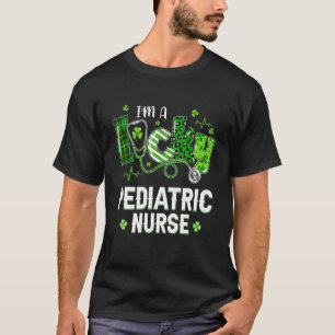 Leopard Kleeblatt Lucky Pediatric Nurse St Patrick T-Shirt