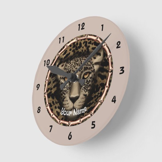 Leopard Knochen Uhr (Winkel)
