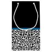 Leopard  Kobalt-Blauer Band Kleine Geschenktüte (Rückseite)