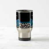 Leopard  Kobalt-Blauer Band Reisebecher (Mittel)
