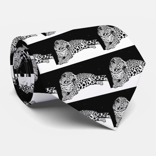 Leopard Krawatte (Gerollt)