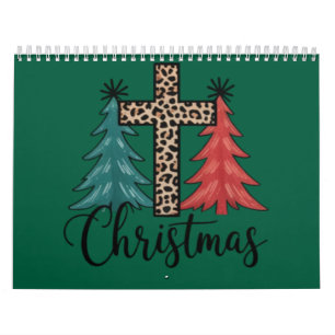 Leopard Kreuz Weihnachtsbäume Christlich Kalender