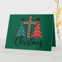 Leopard Kreuz Weihnachtsbäume Christlich