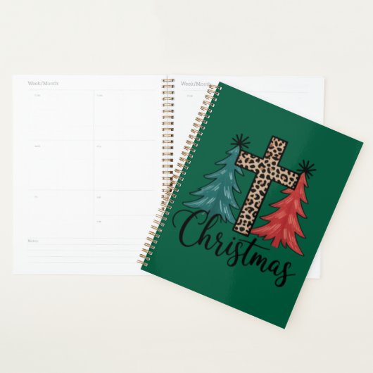 Leopard Kreuz Weihnachtsbäume Christlich Planer (Anzeige)