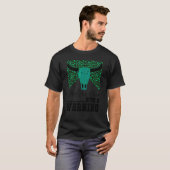 Leopard-Kuh-Schädel hätte mit einer Warnung kommen T-Shirt (Vorne ganz)