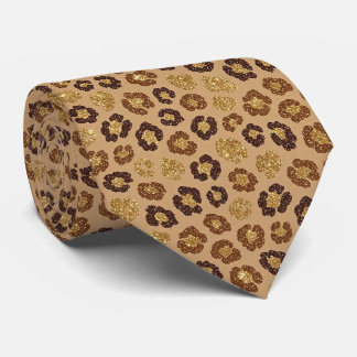 Leopard-Kunst-Glitter + Seide | Luxus-Herrenaussta Krawatte