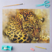 Leopard Kunstfarbendekoupage Tissue Seidenpapier (Basteln)