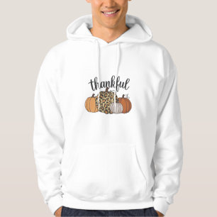 Leopard-Kürbis-Saison Erntedankfest Halloween Herb Hoodie