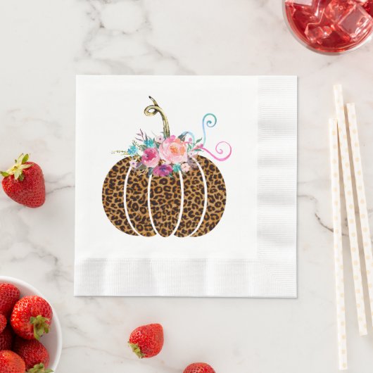 Leopard-Kürbis Serviette (Beispiel)