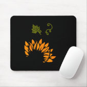 Leopard Kürbis Sonnenblume Herbst Halloween Th Mousepad (Mit Mouse)