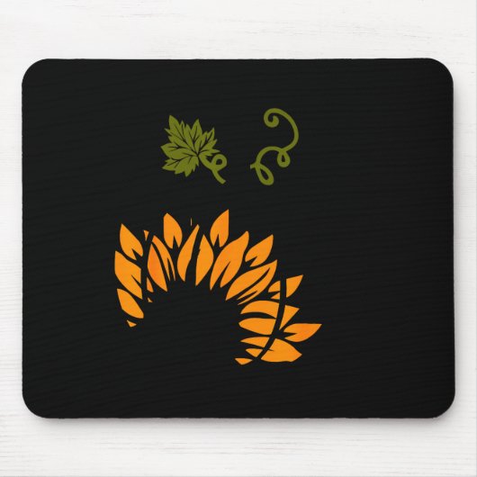 Leopard Kürbis Sonnenblume Herbst Halloween Th Mousepad (Vorne)