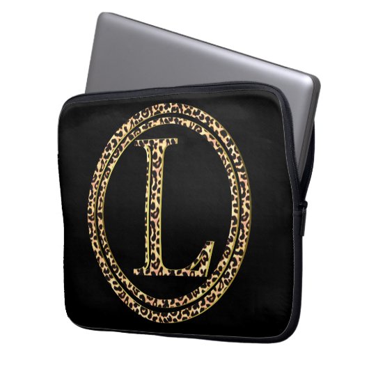 Leopard L Laptopschutzhülle (Vorderseite Links)