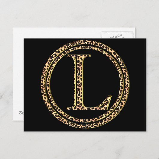 Leopard L Postkarte (Vorne/Hinten)