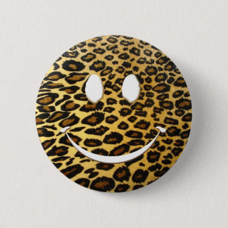Leopard-Lächeln Button