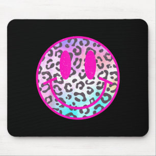 Leopard Lächeln Gesicht Rosa Trend Vornehm Tee Män Mousepad
