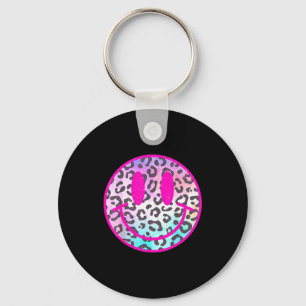 Leopard Lächeln Gesicht Rosa Trend Vornehm Tee Män Schlüsselanhänger