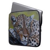Leopard Laptop Case (Vorderseite Links)