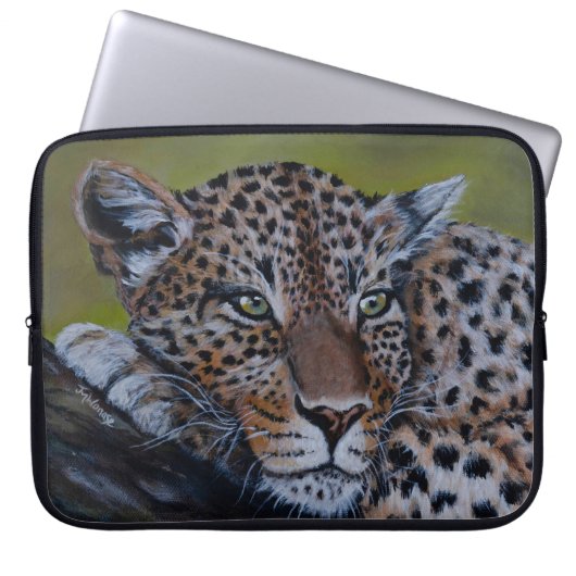 Leopard Laptop Case (Vorderseite)