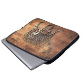 Leopard Laptopschutzhülle (Vorne Knopf)