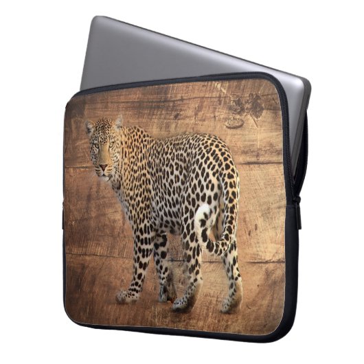 Leopard Laptopschutzhülle (Vorderseite Links)