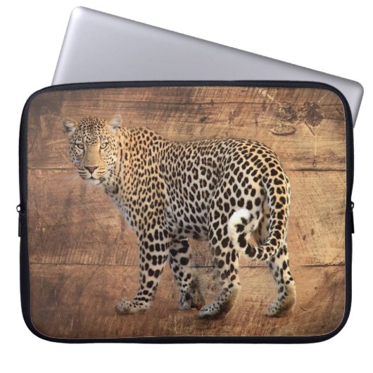 Leopard Laptopschutzhülle (Vorderseite)