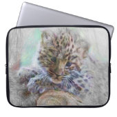 Leopard Laptopschutzhülle (Vorderseite)