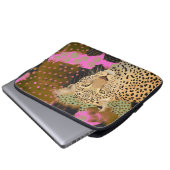 Leopard Laptopschutzhülle (Vorne Knopf)