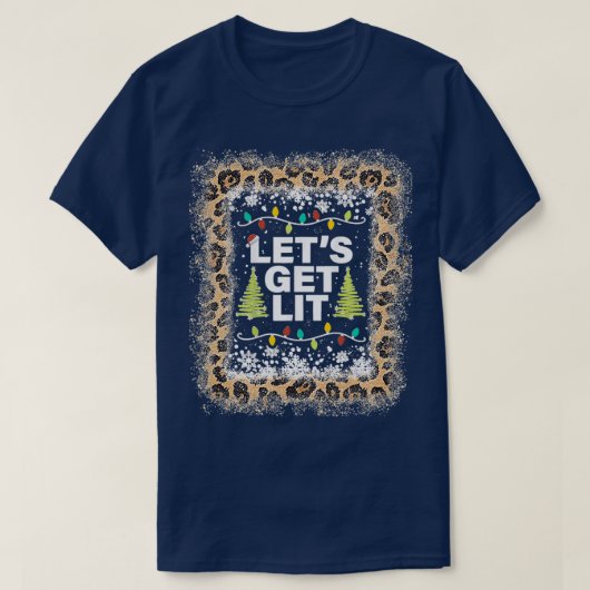 Leopard Lasse Lit Funny Christmas T-Shirt (Design vorne)