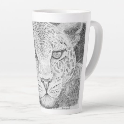 Leopard Latte Tasse (Rechte Ecke)