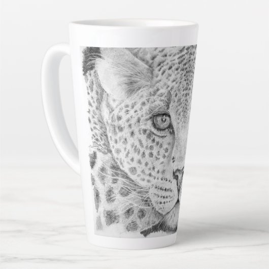 Leopard Latte Tasse (Linke Ecke)