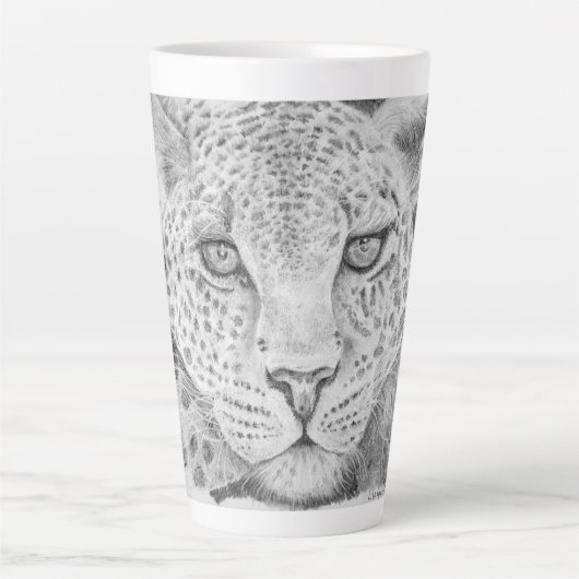 Leopard Latte Tasse (Vorderseite)
