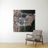 LEOPARD LÄUFT IN FREIER WILDBAHN WANDTEPPICH (Beispiel (Horizontal))