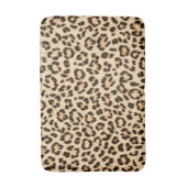Leopard Leder Druckmuster Monogramm Badematte (Vorderseite Vertikal)