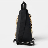 Leopard Leder Druckmuster Monogramm Crossbody Bag (Rückseite)