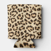 Leopard Leder Druckmuster Monogramm Dosenkühler (Rückseite)