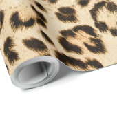 Leopard Leder Druckmuster Monogramm Geschenkpapier (Rolleneckpunkt)