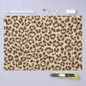 Leopard Leder Druckmuster Monogramm Seidenpapier (Handwerk)
