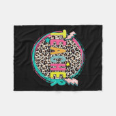 Leopard Lehrer glücklich ersten Schultag Fleecedecke (Vorderseite (Horizontal))