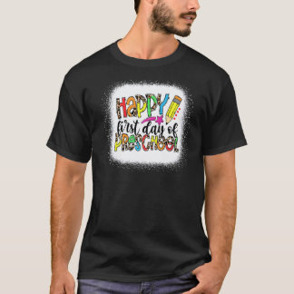Leopard-Lehrer Glücklicher erster Tag im Kindergar T-Shirt