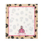 Leopard Lehrer Notepad Notizblock (Vorderseite)