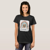 Leopard-Lehrer Rainbow Back to School Bleblage T-Shirt (Vorne ganz)