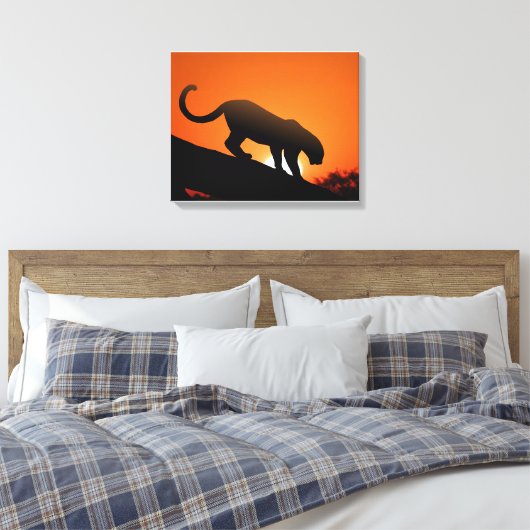 Leopard Leinwanddruck (Insitu (Schlafzimmer))