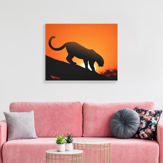 Leopard Leinwanddruck (Insitu (Wohnzimmer))