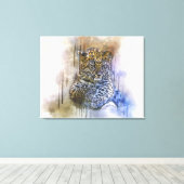 Leopard Leinwanddruck (Insitu (Holzboden))