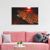 Leopard Leinwanddruck (Insitu (Wohnzimmer))