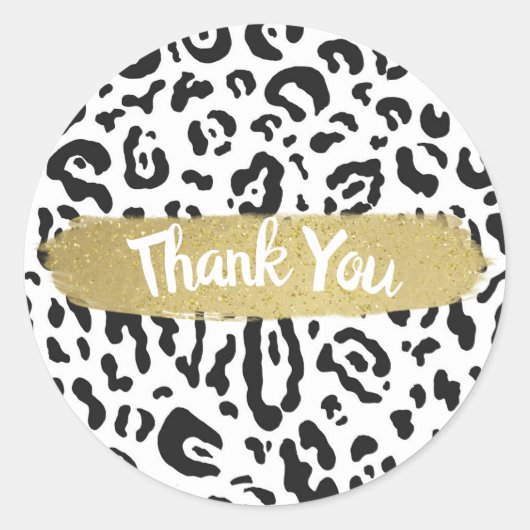 Leopard Leopard Party Runder Aufkleber (Vorderseite)
