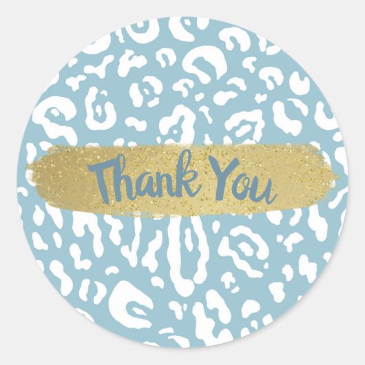 Leopard Leopard Party Runder Aufkleber (Vorderseite)